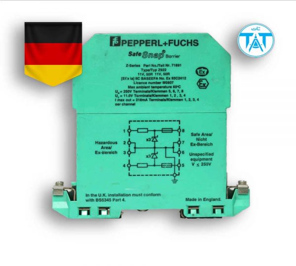 زنر بریرپپرل اندفوکسPepperl+Fuchs Zener barrier Z922
