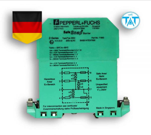 زنر بریرپپرل فوکسPepperl+Fuchs Zener barrier Z954