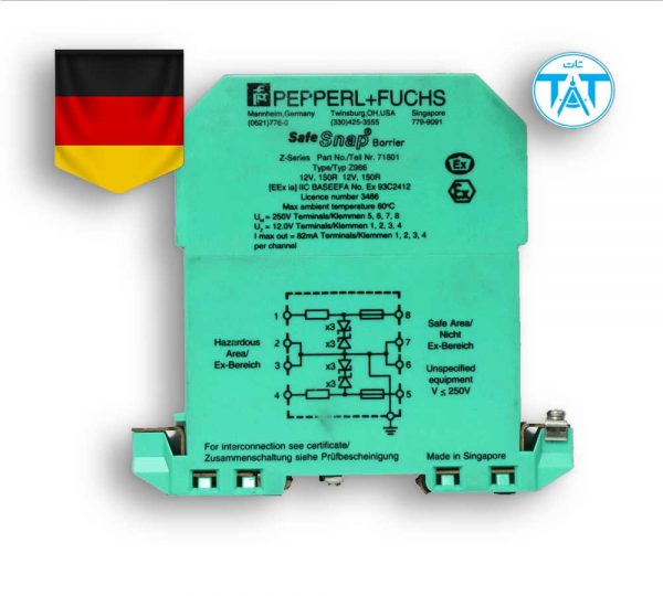 زنر بریرپپرل اندفوکسPepperl+Fuchs Zener barrier Z966